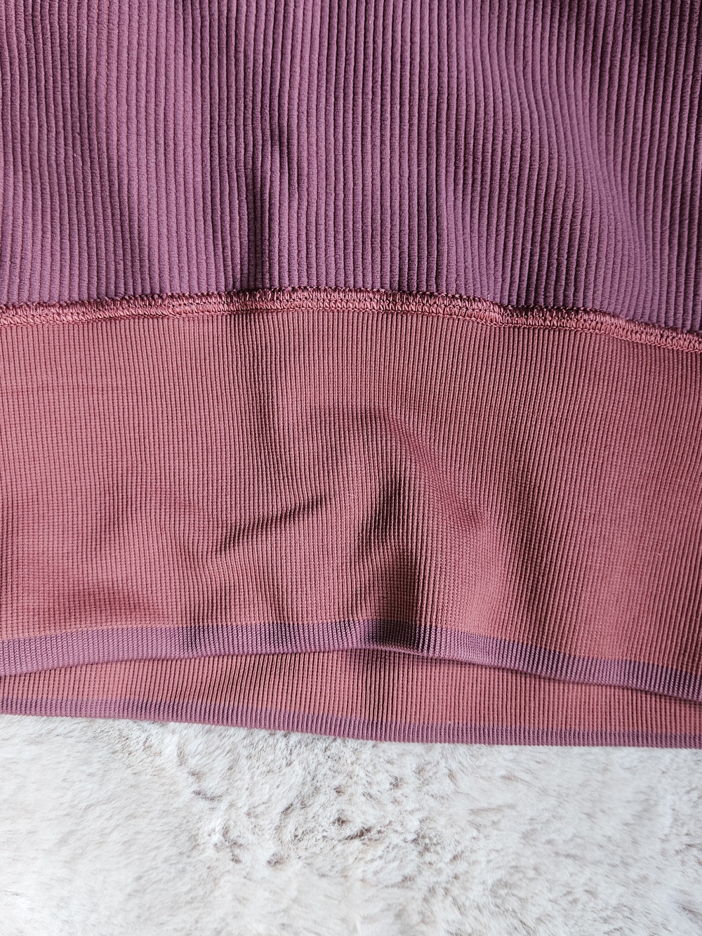 CK Seamless High-Waist Ribbed Leggings - Dusty Rose - Picture 8 of 16